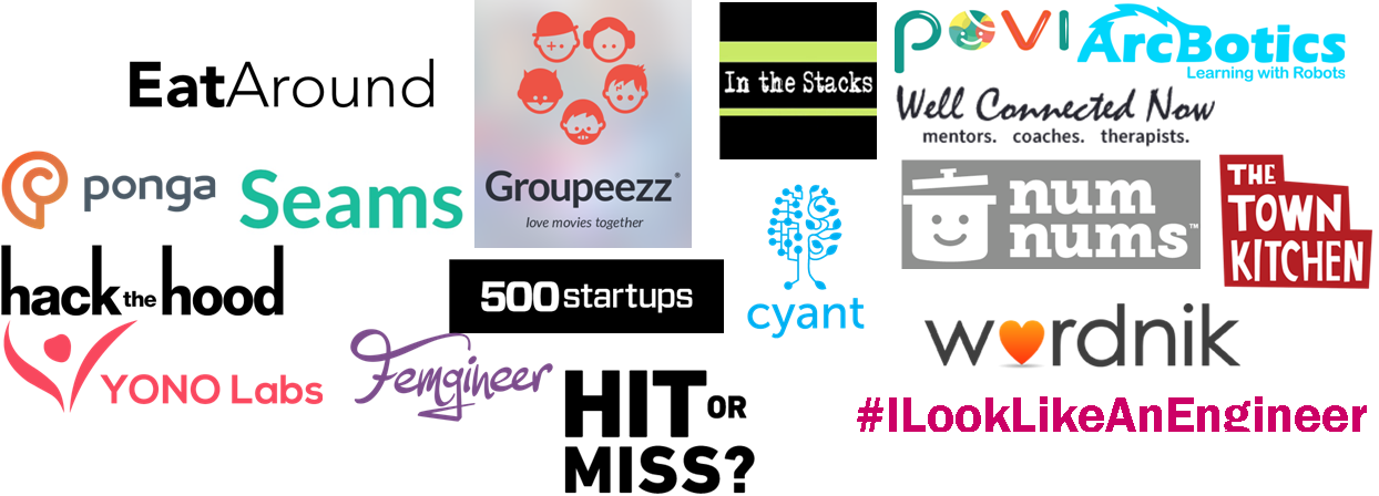 Logos of the participating startups