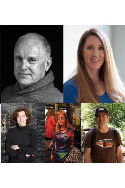 Photographs of Laura Ackley, Gray Brechin, Kerry Laitala, Therese Poletti, and Christopher VerPlanck